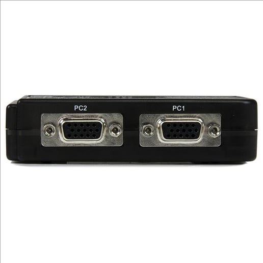 StarTech.com 2-Port Black USB KVM Switch Kit with Audio and Cables