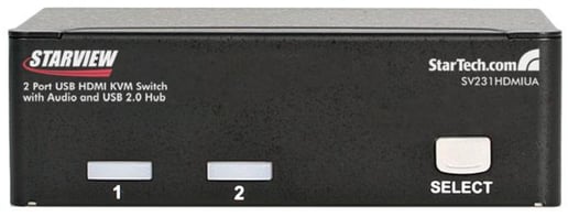 StarTech.com 2-Port USB HDMI KVM Switch with Audio and USB 2.0 Hub