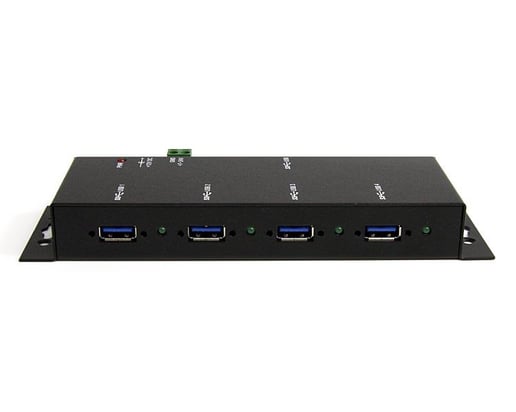 StarTech.com Mountable 4 Port Rugged Industrial SuperSpeed USB 3.0 Hub (Black)