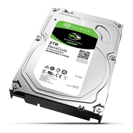 Seagate BarraCuda 2TB SATA III 3.5" Hard Drive - 7200RPM, 64MB