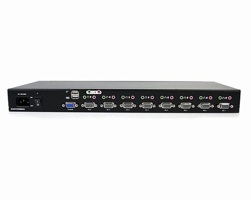 StarTech.com 8-Port KVM Switch Rackmount USB/VGA with Audio (Black)