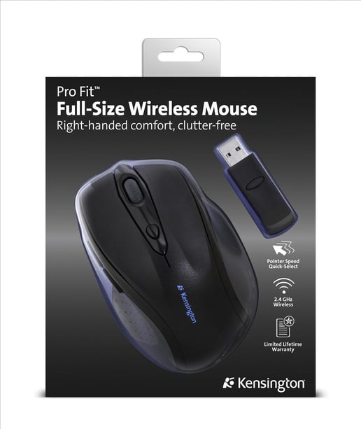 Kensington Pro Fit Wireless Full-Size Mouse (Black)