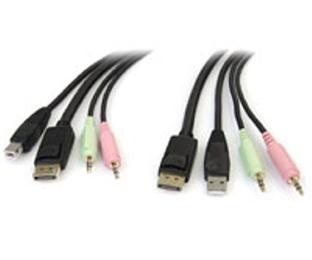 StarTech.com 4-in-1 USB DisplayPort KVM Switch Cable