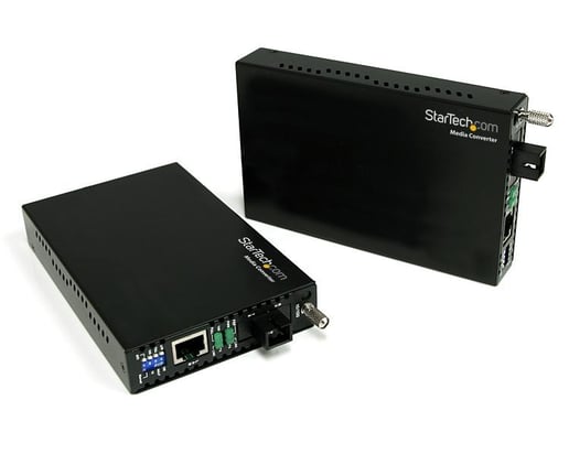 StarTech.com 10/100 Mbps Ethernet Single Mode WDM Fiber Media Converter Kit SC 20km