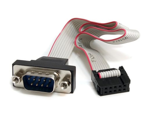 StarTech.com 16 inch 9-pin Serial Male to 10-pin Motherboard Header Panel Mount Cable