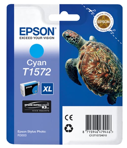 Epson Turtle T1572 (25.9ml) Ink Cartridge (Cyan)
