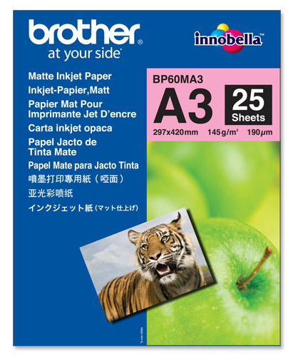 Brother BP60MA3 Premium Matt A3 Photo Paper (25 Sheets)