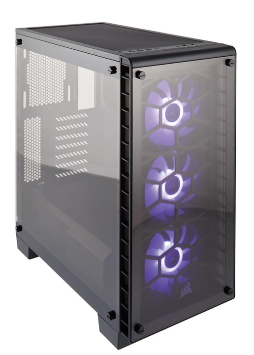 Corsair Crystal 460X RGB Mid Tower Gaming Case - Black 