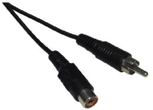 CCL Choice (5m) 1 x RCA Plug -1 RCA Socket RCA Extension Audio Cable (Black)