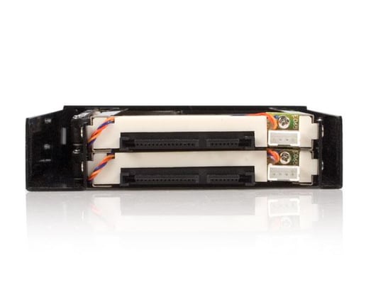 StarTech.com 2 Drive 2.5 inch Trayless Hot Swap SATA Mobile Rack Backplane Storage bay Adaptor (Black)