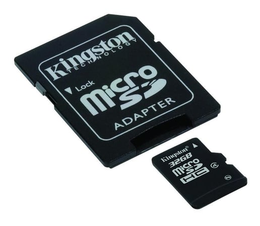 Kingston 32GB microSDHC UHS-I Class 10 Memory Card with Adaptor