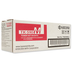Kyocera TK-590M Magenta (Yield 5,000 pages) Microfine Toner Cartridge for FS-C2026MFP/FS-C2126MFP