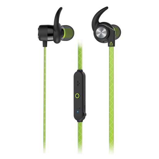 Creative Outlier Sports Wireless Sweatproof In-Ear Headphones (Neon Green)