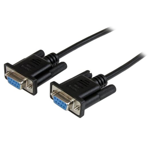 StarTech.com (2m) DB9 RS232 Serial Null Modem Cable F/F (Black)