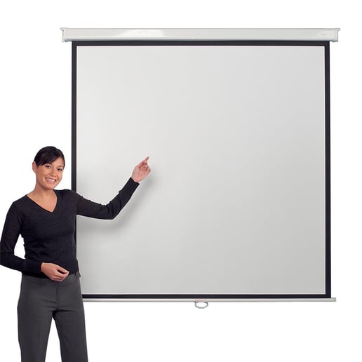 Metroplan Eyeline (1800mmx1800mm) Square 1:1 Presenter Wall Projection Screen (White)