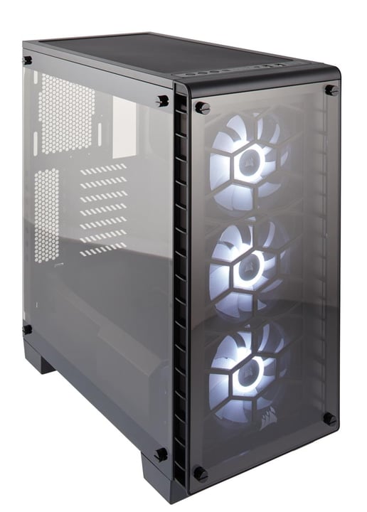 Corsair Crystal 460X RGB Mid Tower Gaming Case - Black 