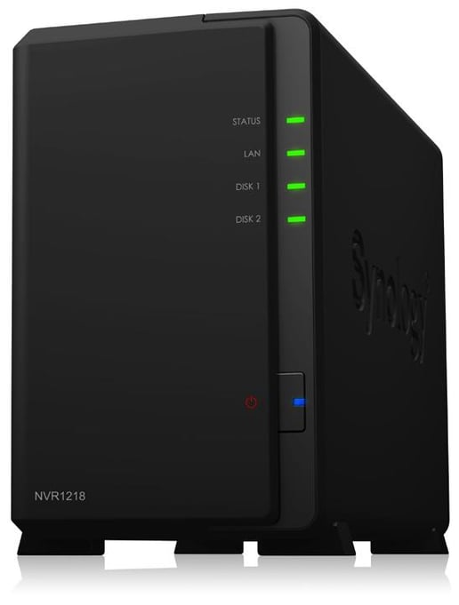 Synology NVR1218 (12 Channel) Network Video Recorder Dual Core (1.0GHz) 1GB DDR3 0 HDD (Black)