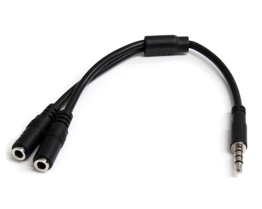 StarTech.com 3.5mm 4-pin to 2 x 3-pin 3.5mm Headset Adaptor - M/F