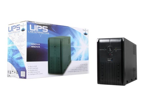 Powercool Smart UPS 850VA 2 x UK Plug, RJ45 x 2, USB LED Display