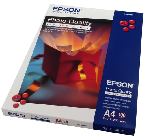 Epson (A4) 102g/m2 Photo Quality Matte Inkjet Max. 1440dpi Paper (White) 1 Pack of 100 Sheets