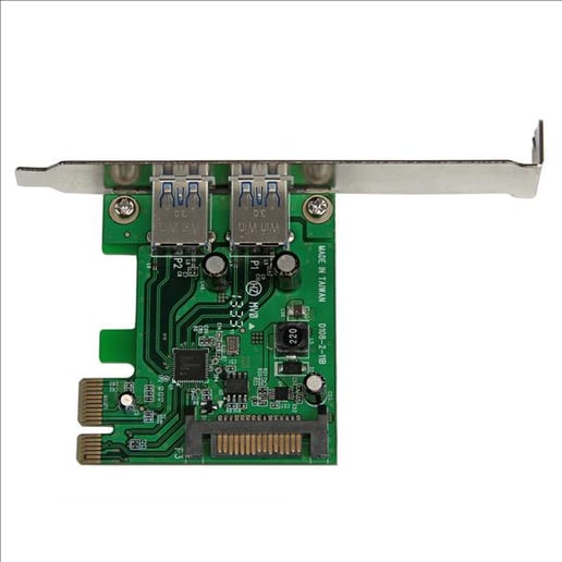 StarTech.com 2 Port PCI Express (PCIe) SuperSpeed USB 3.0 Card Adaptor with UASP - SATA Power