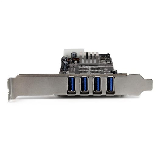 StarTech.com 4 Port Dual Bus PCI Express (PCIe) SuperSpeed USB 3.0 Card Adaptor with UASP - SATA/LP4 Power
