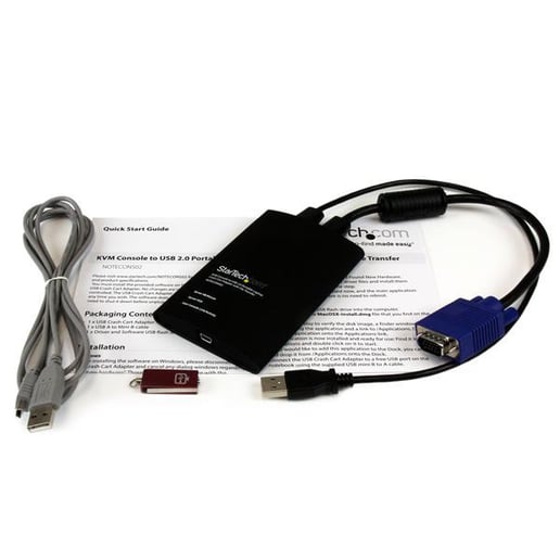 StarTech.com KVM Console to Laptop USB 2.0 Portable Crash Cart Adaptor with File Transfer