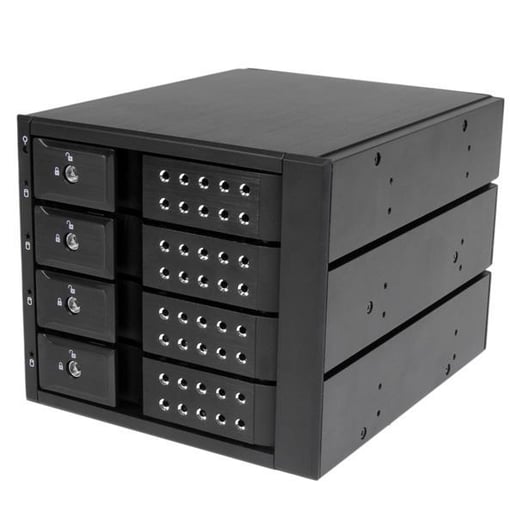 StarTech.com (4 Bay) Aluminum Trayless Hot Swap Mobile Rack Backplane for (3.5 inch) SAS II/SATA III - 6 Gbps HDD