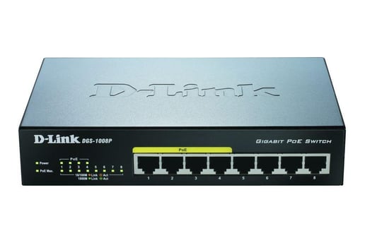 DLink DGS-1008P/E 8-Port Gigabit Desktop Switch 