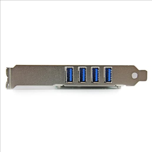 StarTech.com 4 Port PCI Express PCIe SuperSpeed USB 3.0 Controller Card Adaptor with SATA Power (Low Profile)