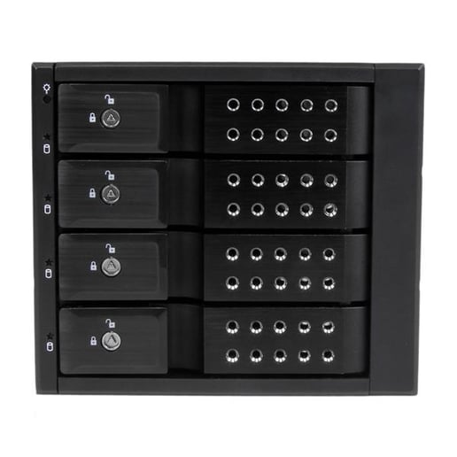 StarTech.com (4 Bay) Aluminum Trayless Hot Swap Mobile Rack Backplane for (3.5 inch) SAS II/SATA III - 6 Gbps HDD