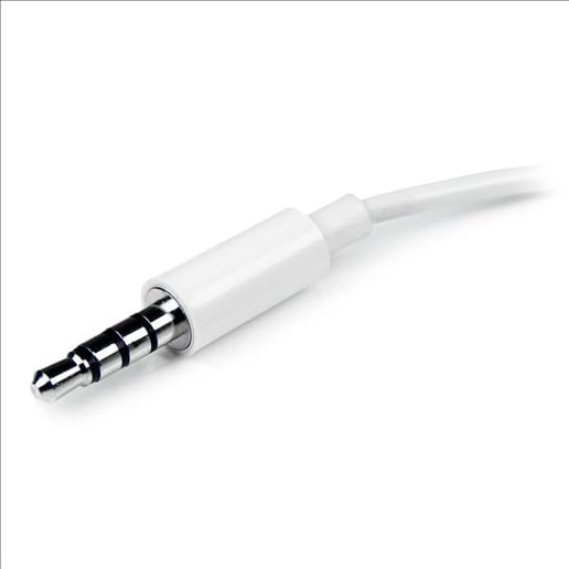 StarTech.com 3.5mm 4 Position to 2x3 Position 3.5mm Headset Splitter Adaptor M/F - White