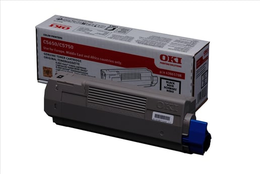 OKI 43865708 (Yield: 8,000 Pages) Black Toner Cartridge