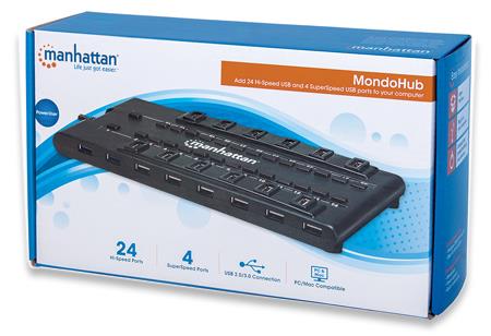 Manhattan MondoHub 28 Port USB Hub (Black)