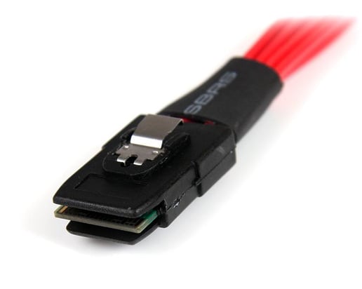 StarTech.com 1m Serial Attached SCSI SAS Cable - SFF-8087 to 4x Latching SATA