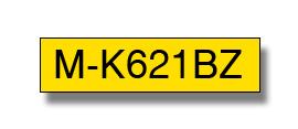 Brother P-touch M-K621BZ (9mm x 8m) Black on Yellow Non Laminated Labelling Tape
