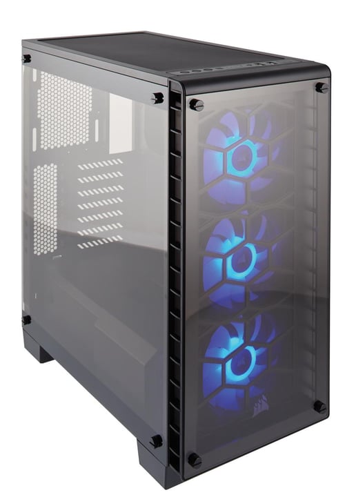 Corsair Crystal 460X RGB Mid Tower Gaming Case - Black 