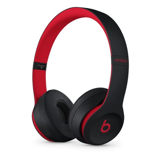 Beats Solo3 On-Ear Wireless Headphones (Defiant Black/Red) - The Beats Decade Collection