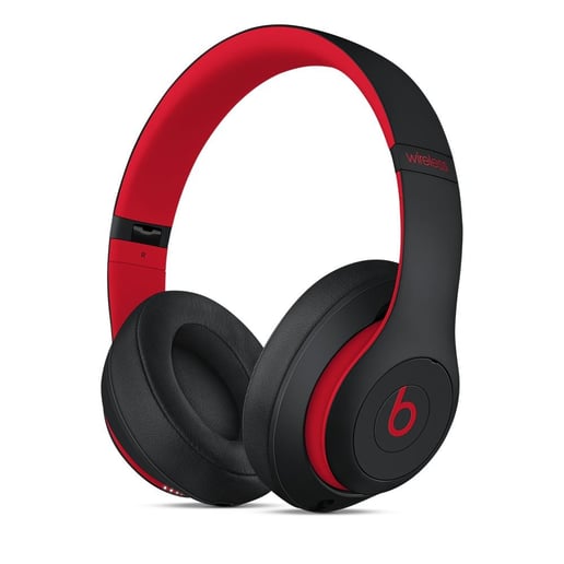 Beats Studio3 Over-Ear Noise Cancelling Wireless Headphones (Defiant Black/Red) - The Beats Decade Collection