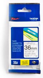 Brother P-touch TZe-161 (36mm x 8m) Black On Clear Gloss Laminated Labelling Tape