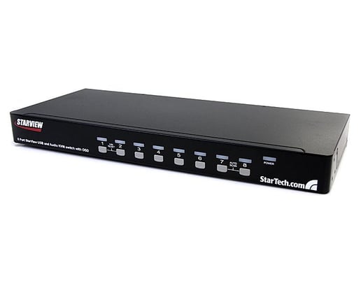 StarTech.com 8-Port KVM Switch Rackmount USB/VGA with Audio (Black)