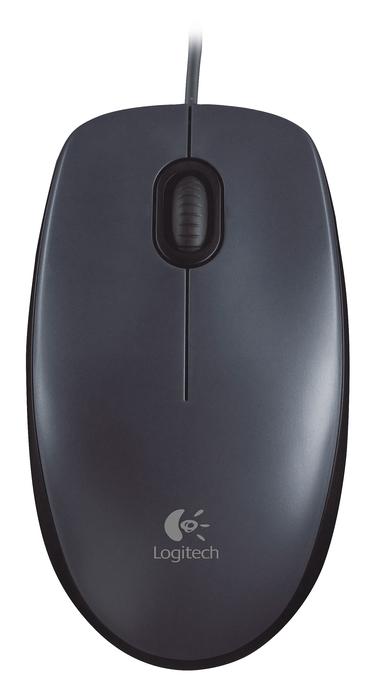 Logitech M90 Wired Optical Mouse (Black)