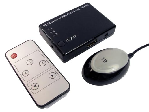 Cables Direct 3 Port HDMI Switch with Remote