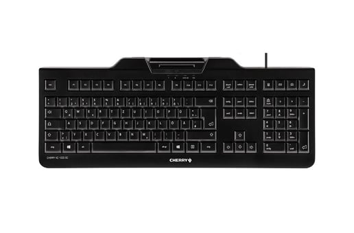 CHERRY KC 1000 SC Security Keyboard with Integrated Smart Card Terminal in Black, UK