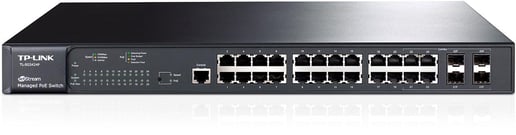 TP-Link JetStream 24-Port Gigabit PoE Rackmount Switch 