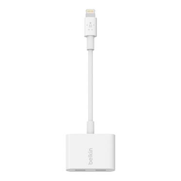 Belkin RockStar Lightning Audio and Charge Split Adaptor (White)