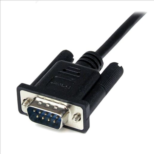 StarTech.com Black DB9 RS232 Serial Null Modem Cable F/M (2M)