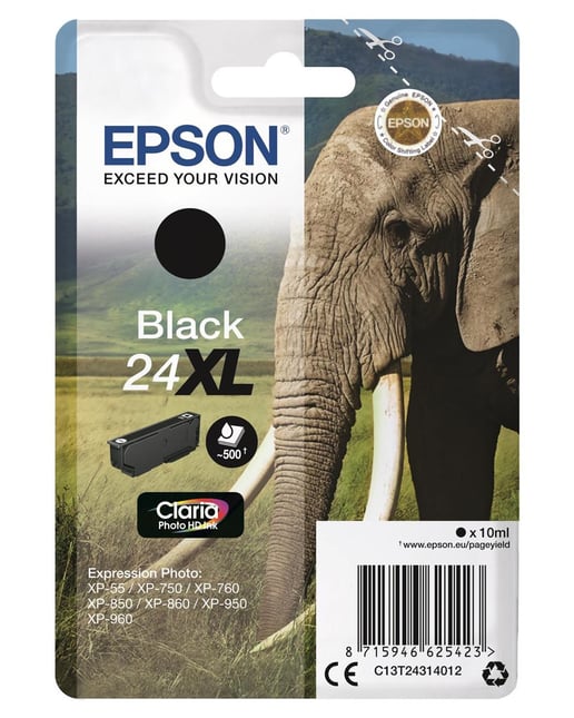 Epson Elephant 24XL High Capacity Black Ink Cartridge