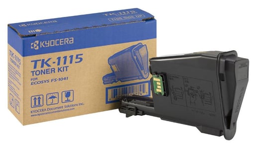Kyocera TK-1115 Black Toner-Kit for FS-1041, FS-1220MFP, FS-1320MFP (Yield 1600 Pages)