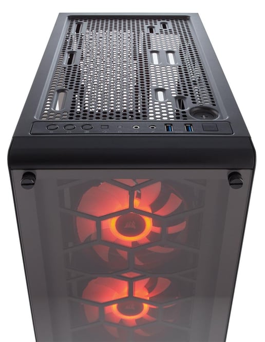 Corsair Crystal 460X RGB Mid Tower Gaming Case - Black 